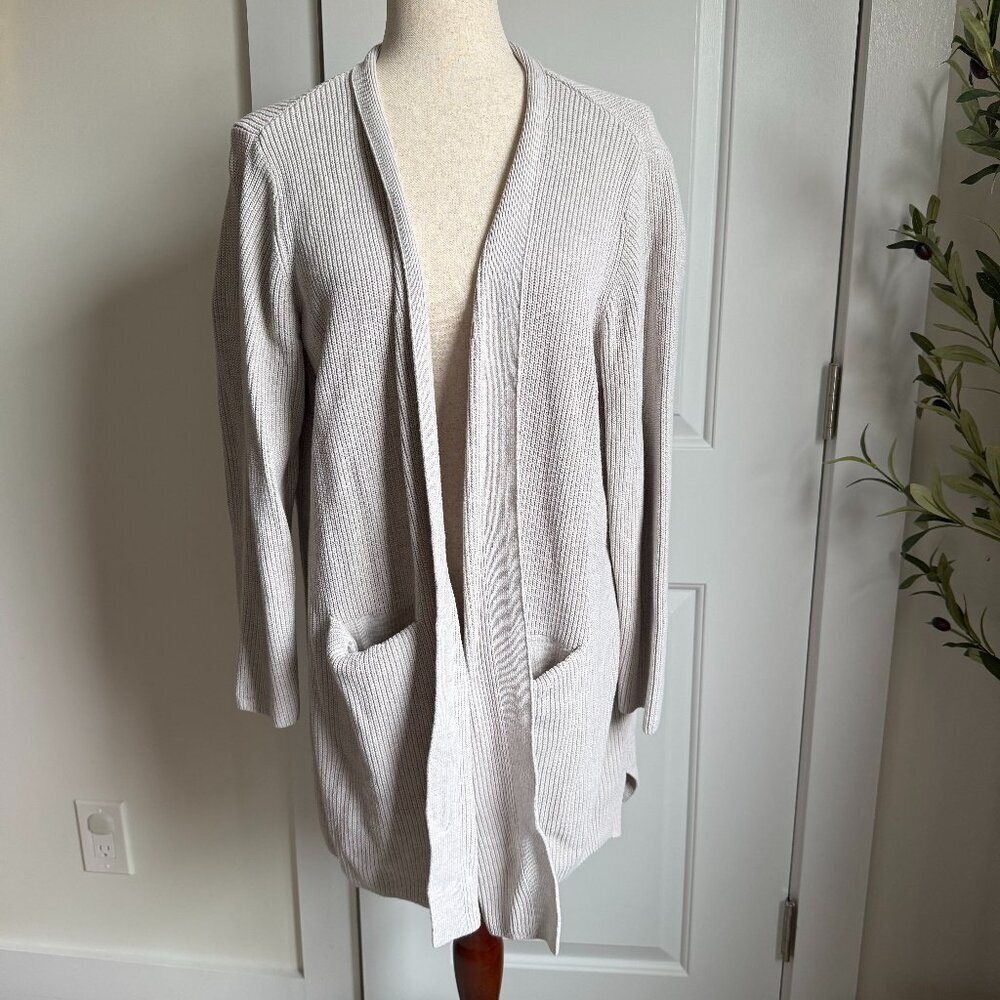 Old Navy Long Knit Cardigan Size XL Taupe Gray